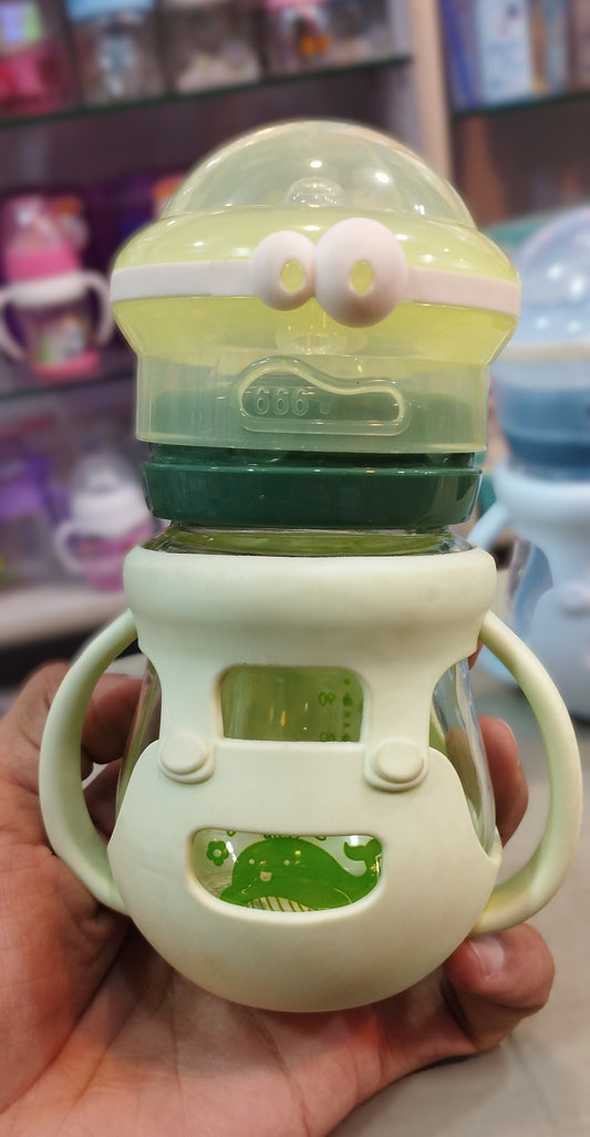 Baby Glass Feeder with Silicone Case β 240ml (8 oz)