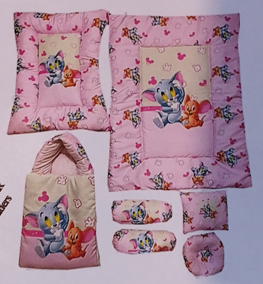 7 Piece Baby Bedding Set (Pink)