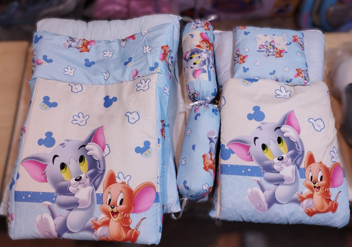 7 Pieces Baby Bedding Set (Blue)