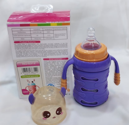 Baby Glass Feeder with Silicone Case – 150ml (5 oz)