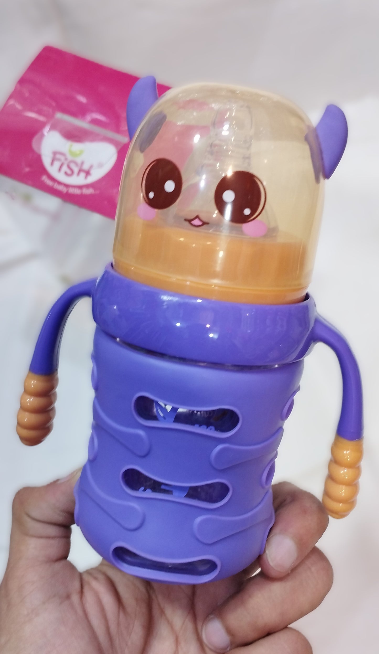 Baby Glass Feeder with Silicone Case – 150ml (5 oz)