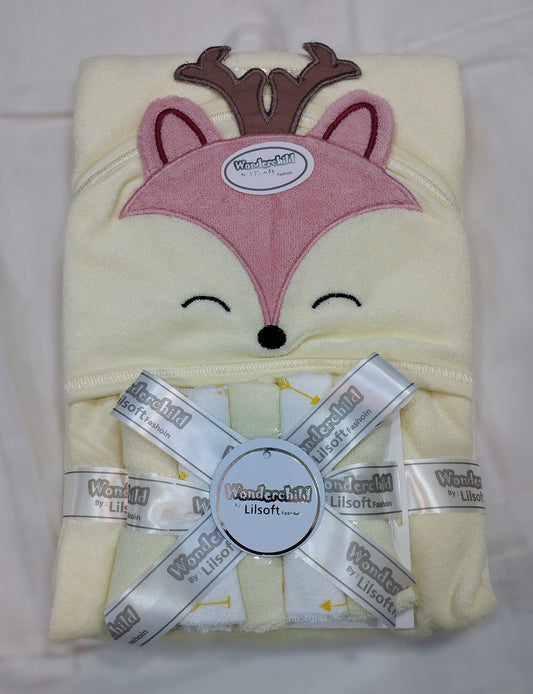 Baby Bath Towel Set - Yellow