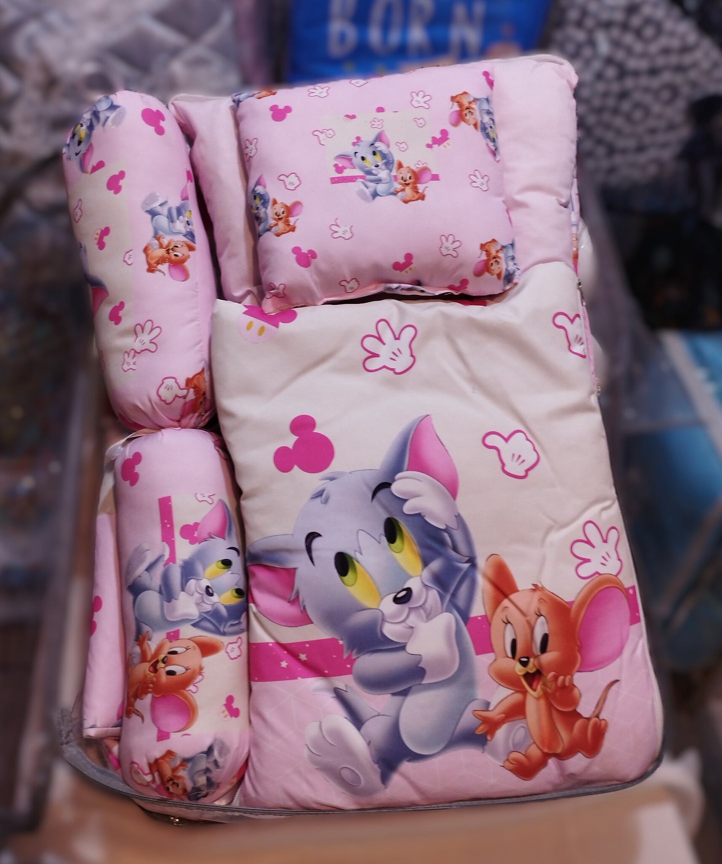 7 Piece Baby Bedding Set (Pink)