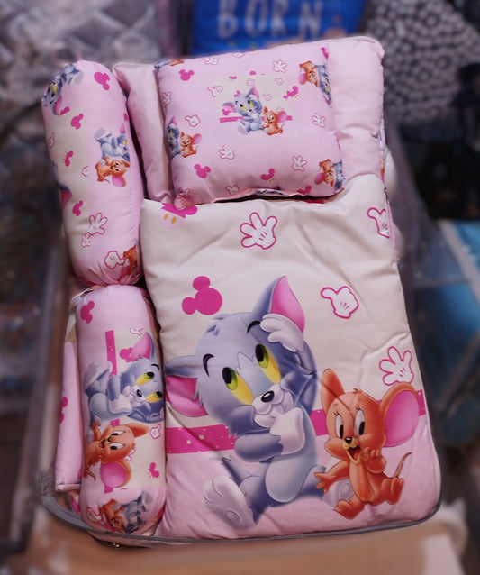 7 Piece Baby Bedding Set (Pink)