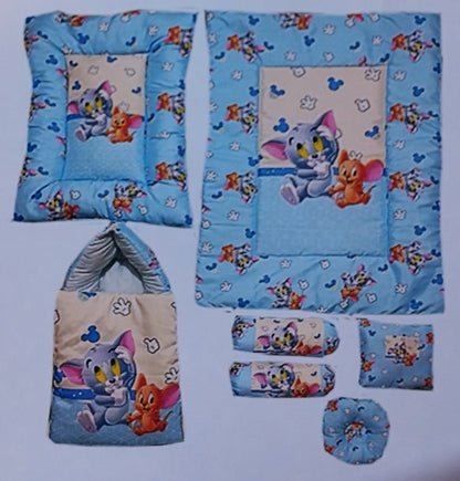 7 Pieces Baby Bedding Set (Blue)
