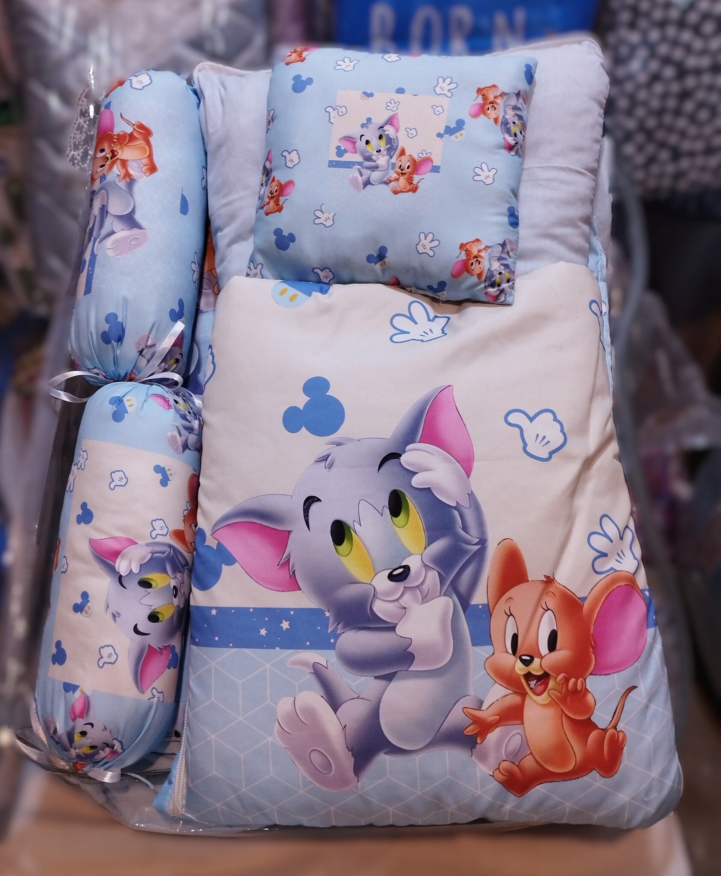 7 Pieces Baby Bedding Set (Blue)