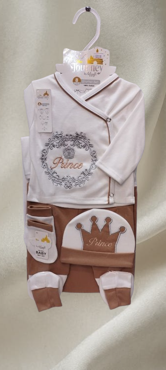 8-Pcs Baby Prince Starter Set (Brown)