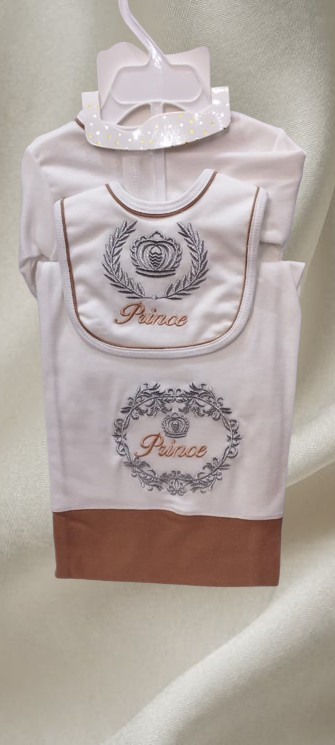 8-Pcs Baby Prince Starter Set (Brown)