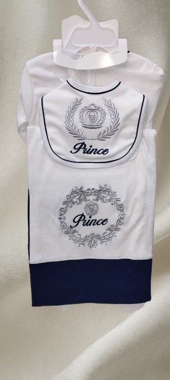 8-Pcs Baby Prince Starter Set (Navy)