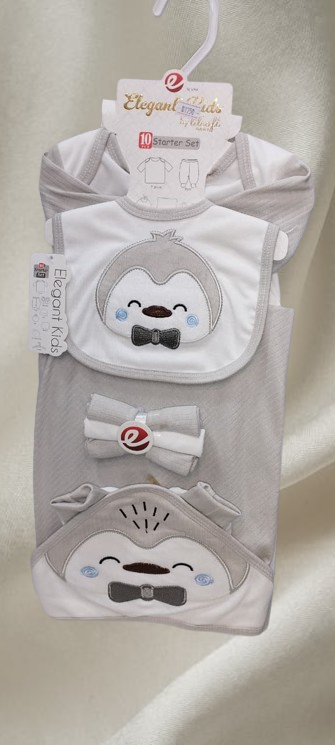 10-Pcs Baby Starter Set (Grey)