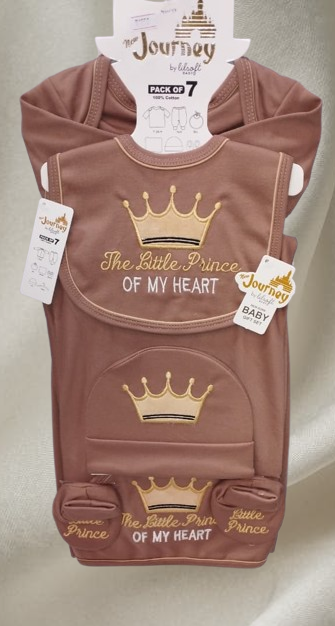 7-Pcs Baby Starter Set (Brown)