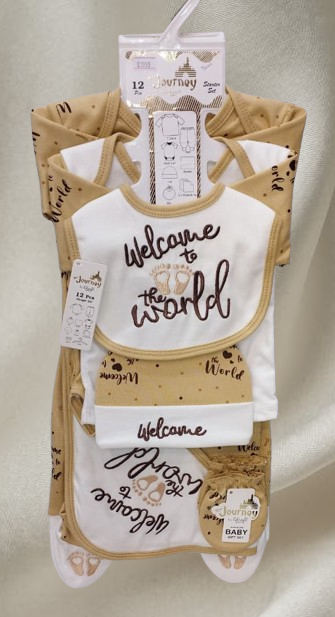 12-Pcs Baby Starter Set - Welcome to World